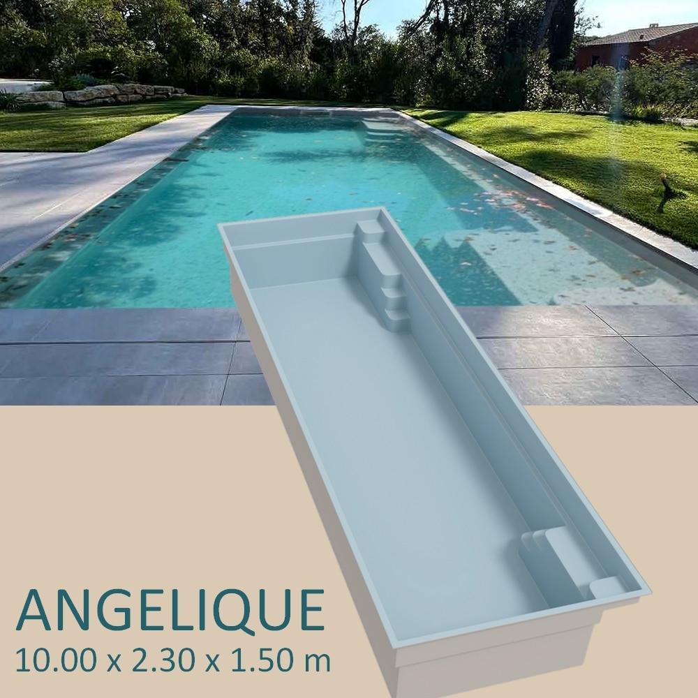 vignette piscine coque ANGELIQUE. Couloir de nage