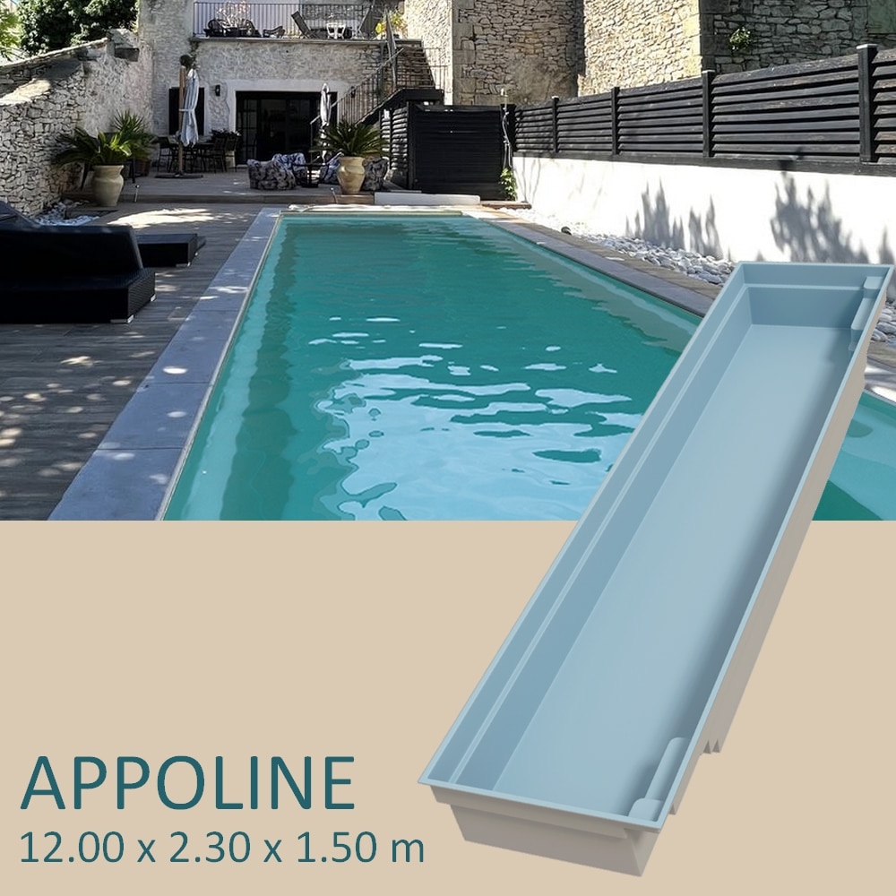 vignette piscine coque APPOLINE. Couloir de nage